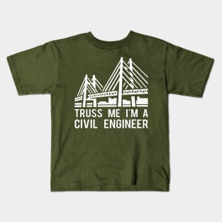 Civil Engineer Bridge Design Engineering Kids T-Shirt